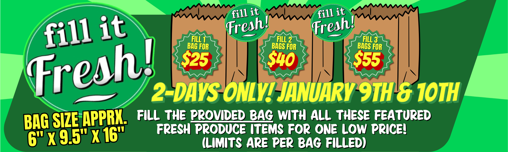 Fill it Fresh January 9 + 10